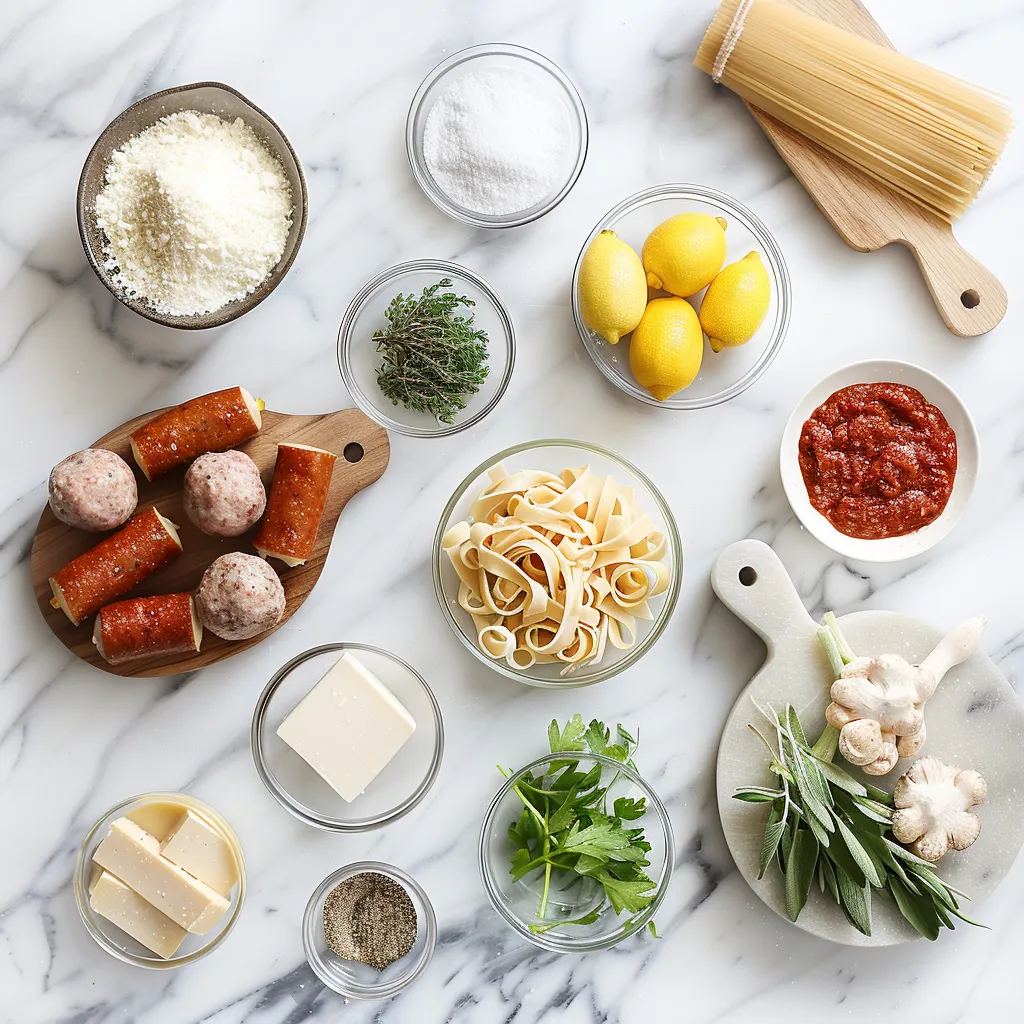 Amazing Saucy Sausage and Lemon Pasta for Flavorful Nights Mouthwatering ingredients