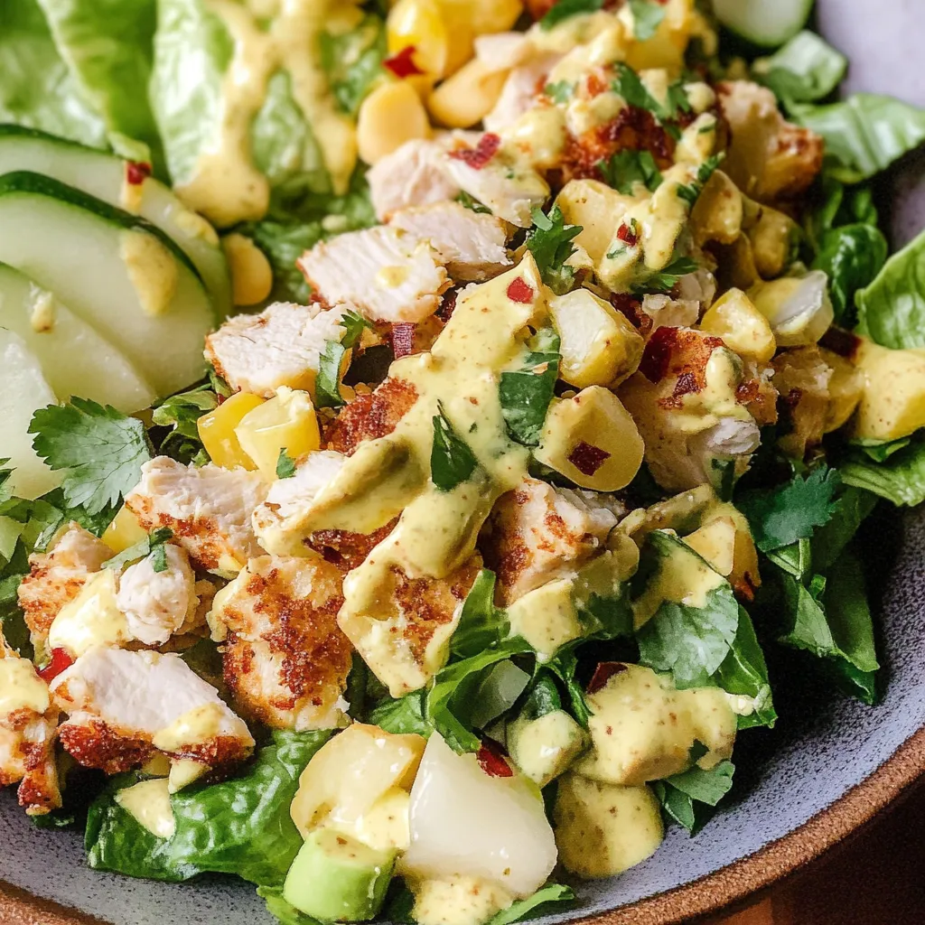 Crispy Curry Chicken Salad with Apples