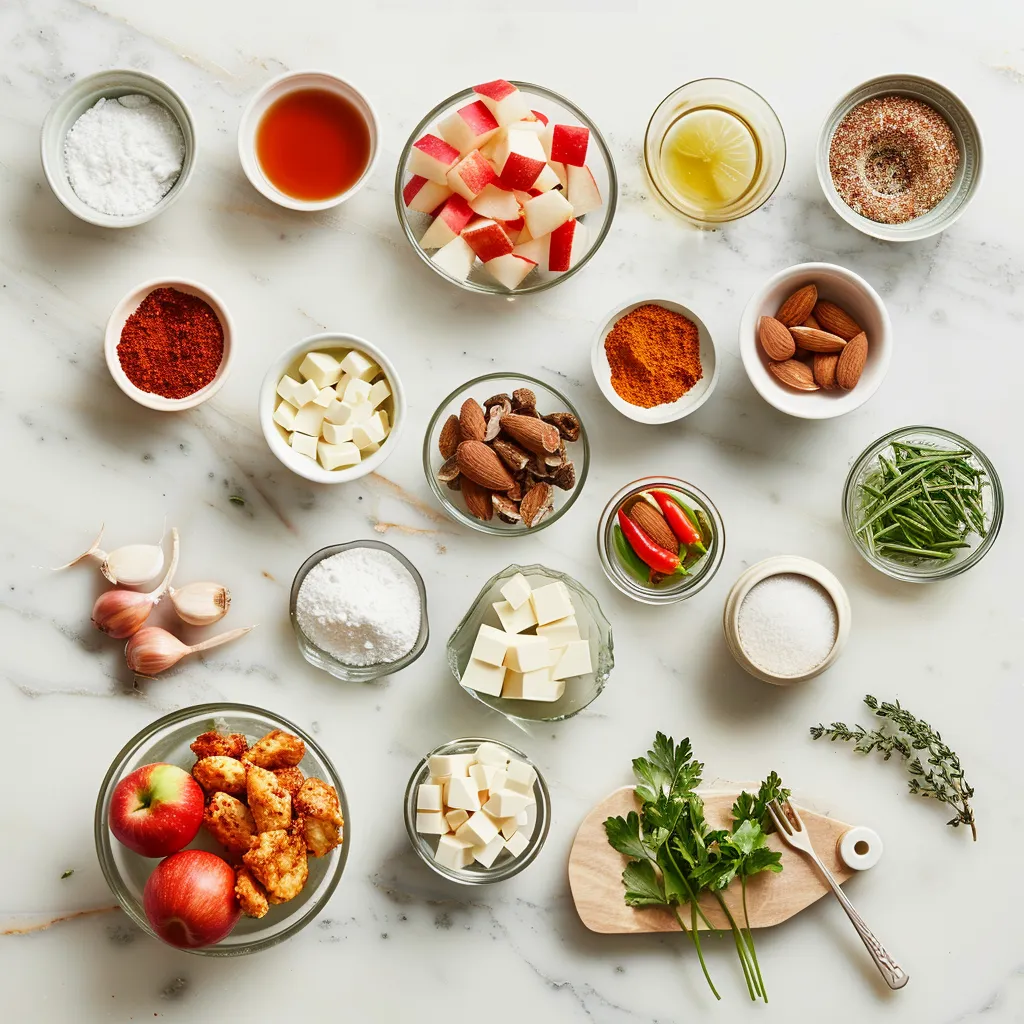 Crispy Curry Chicken Salad with Apples ingredients