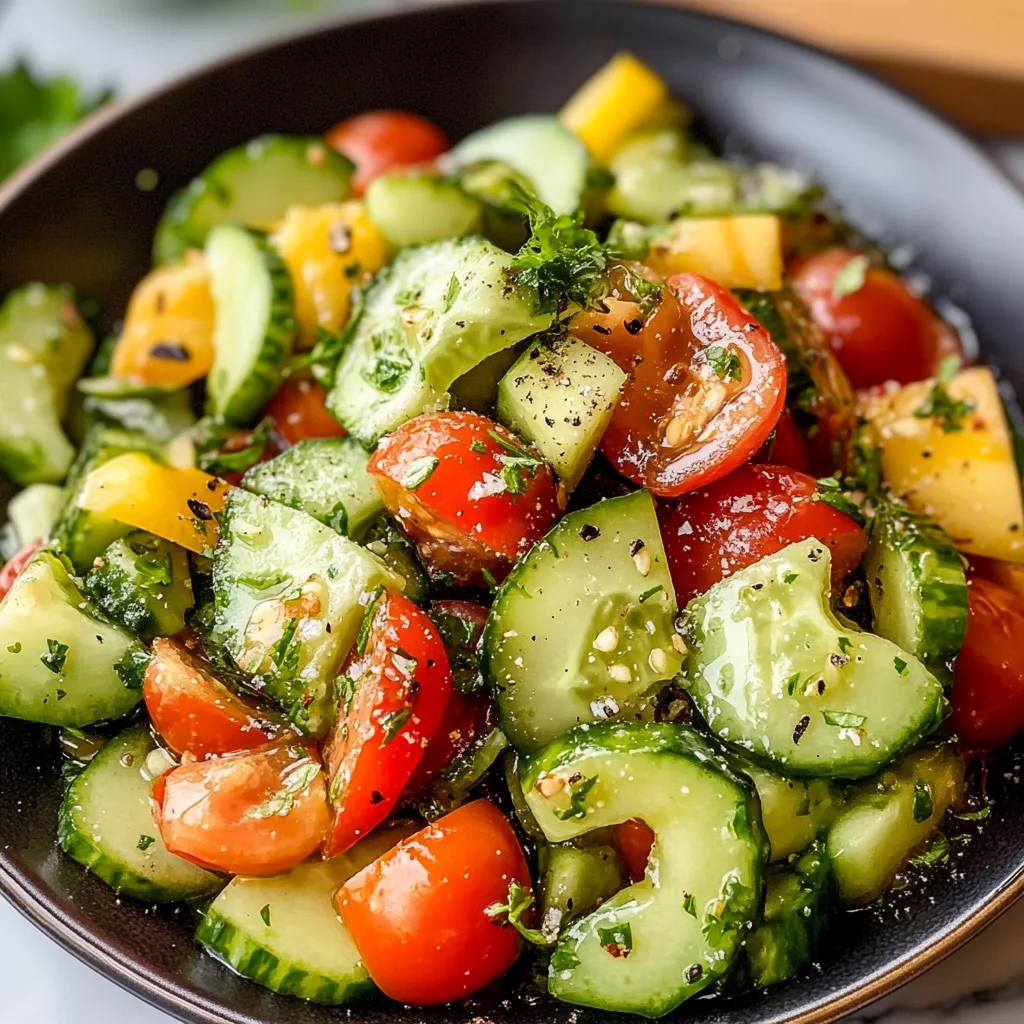 Cucumber Tomato Avocado Salad Yummy