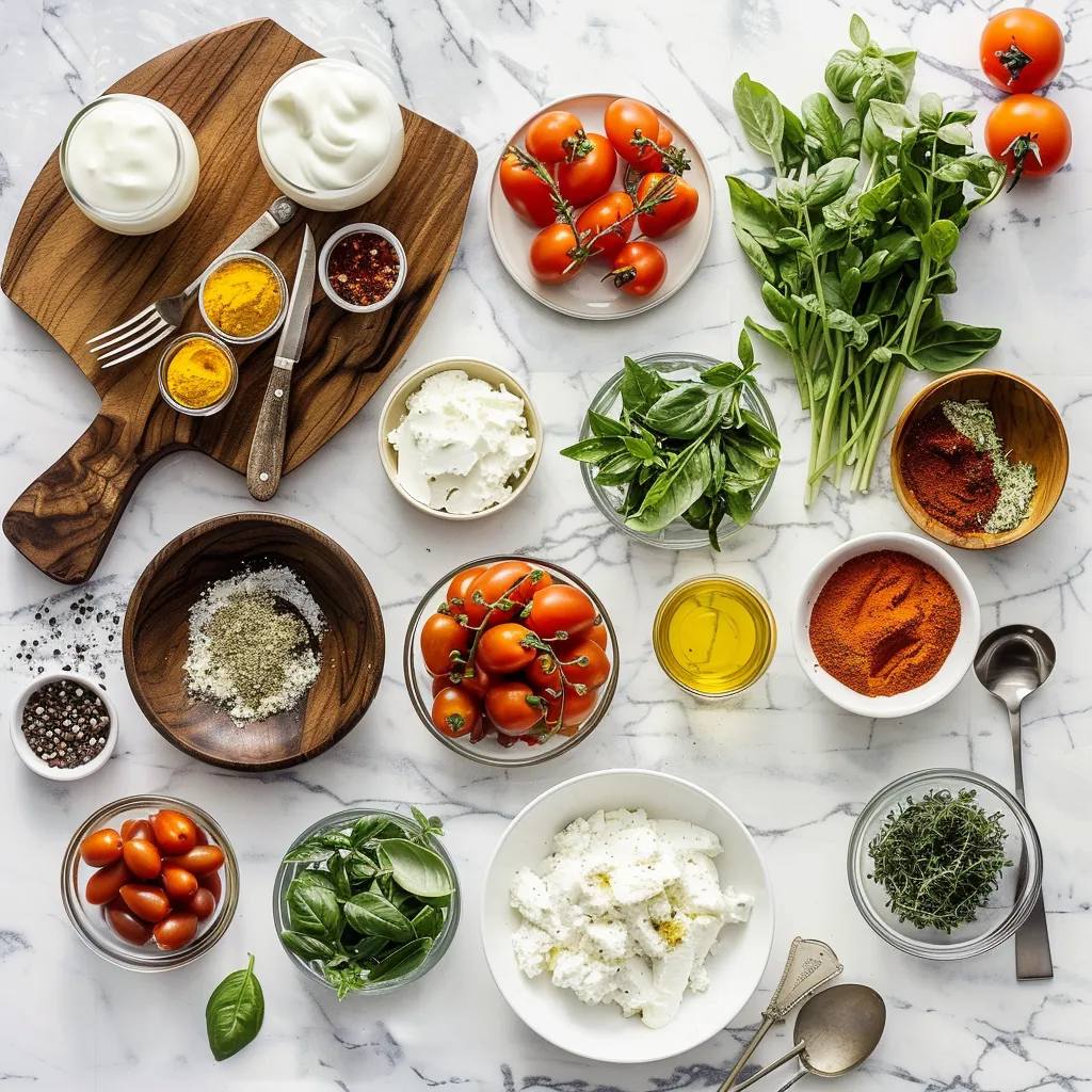Effortless Caprese Salad Flavorful ingredients