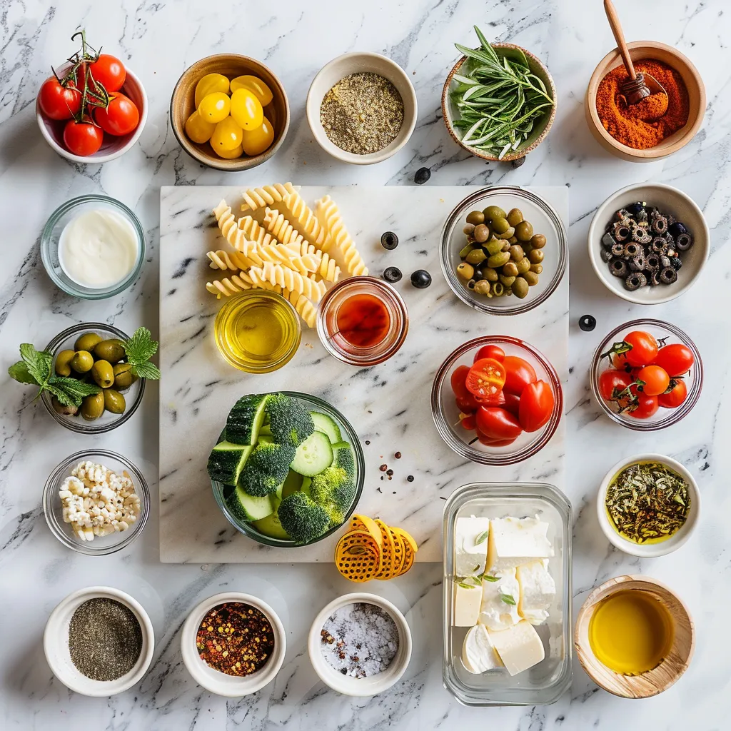 Exquisite Italian Dressing Pasta Salad Recipe for Perfect Picnics ingredients