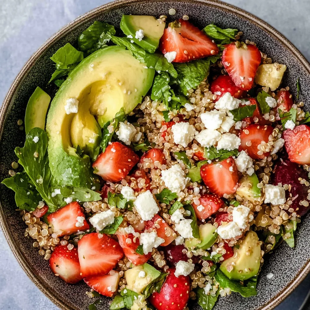 Fresh Strawberry Quinoa Salad with Feta