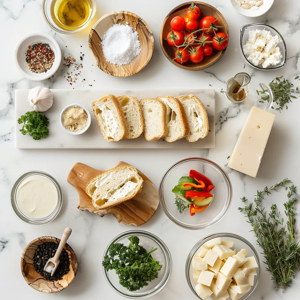 Mouthwatering Bold & Buttery Cuban Garlic Bread Sandwiches ingredients
