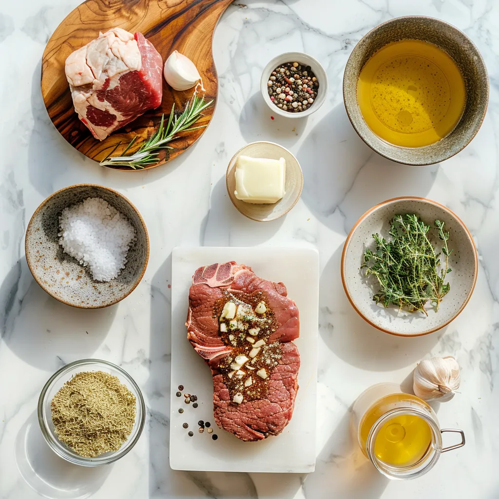 Perfect Air Fryer Steak with Garlic Butter Recipe Luscious ingredients