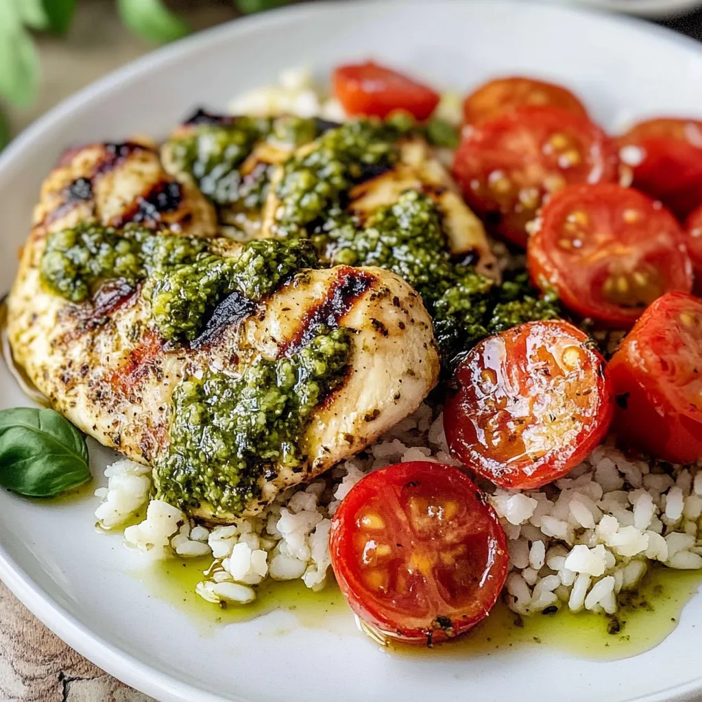 Simple Baked Pesto Chicken Crispy
