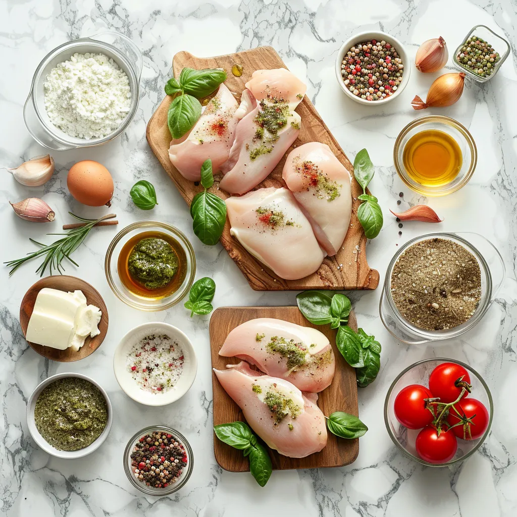 Simple Baked Pesto Chicken Crispy ingredients