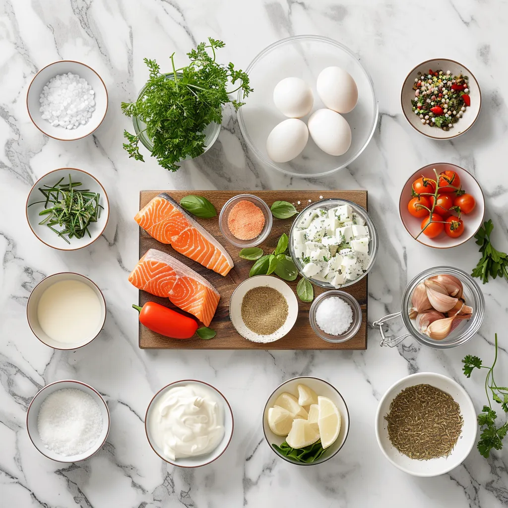 Simple Salmon Salad Recipe Aromatic ingredients
