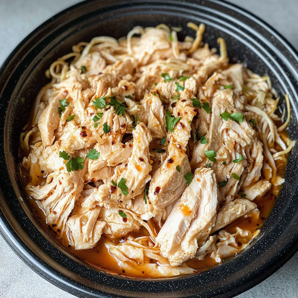 Slow Cooker Shredded Chicken (Meal-Prep Friendly) Crispy