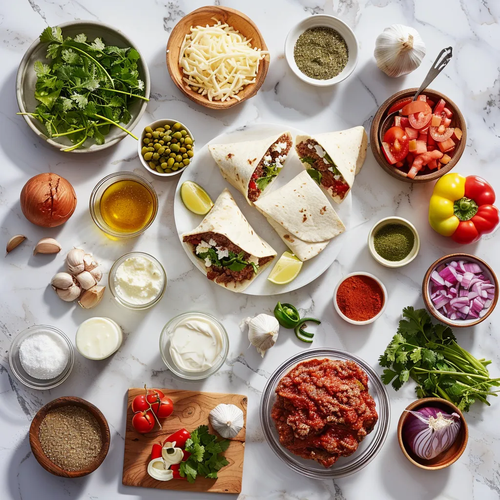 The Ultimate Stuffed Beef Burrito Tasty ingredients