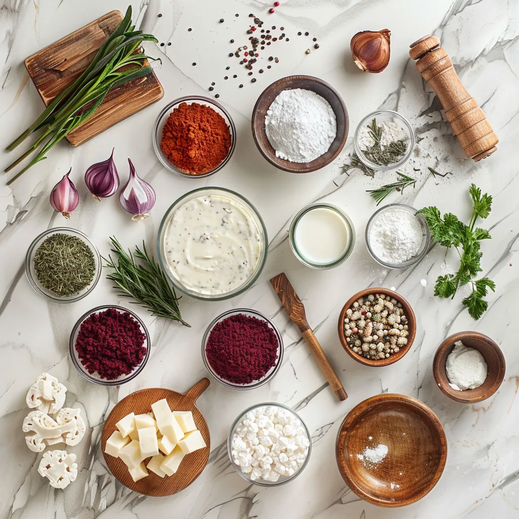 Valentine’s Day Red Velvet Cheesecake ingredients