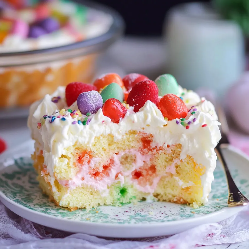 Delicious Spring Poke Cake for Easter Celebrations