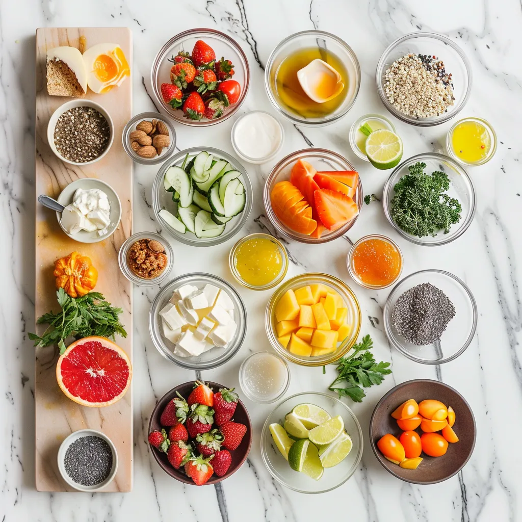 Winter Fruit Salad with Honey Lime Poppy Seed Dressing Aromatic ingredients