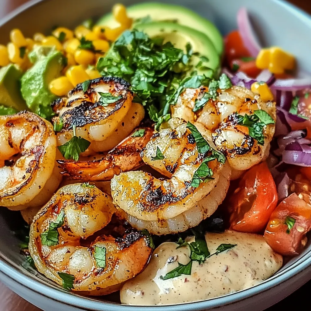 Zesty Grilled Shrimp Bowl with Avocado for a Light Delight