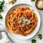 Easy Healthy Turkey Bolognese Spaghetti - Hearty Dinner