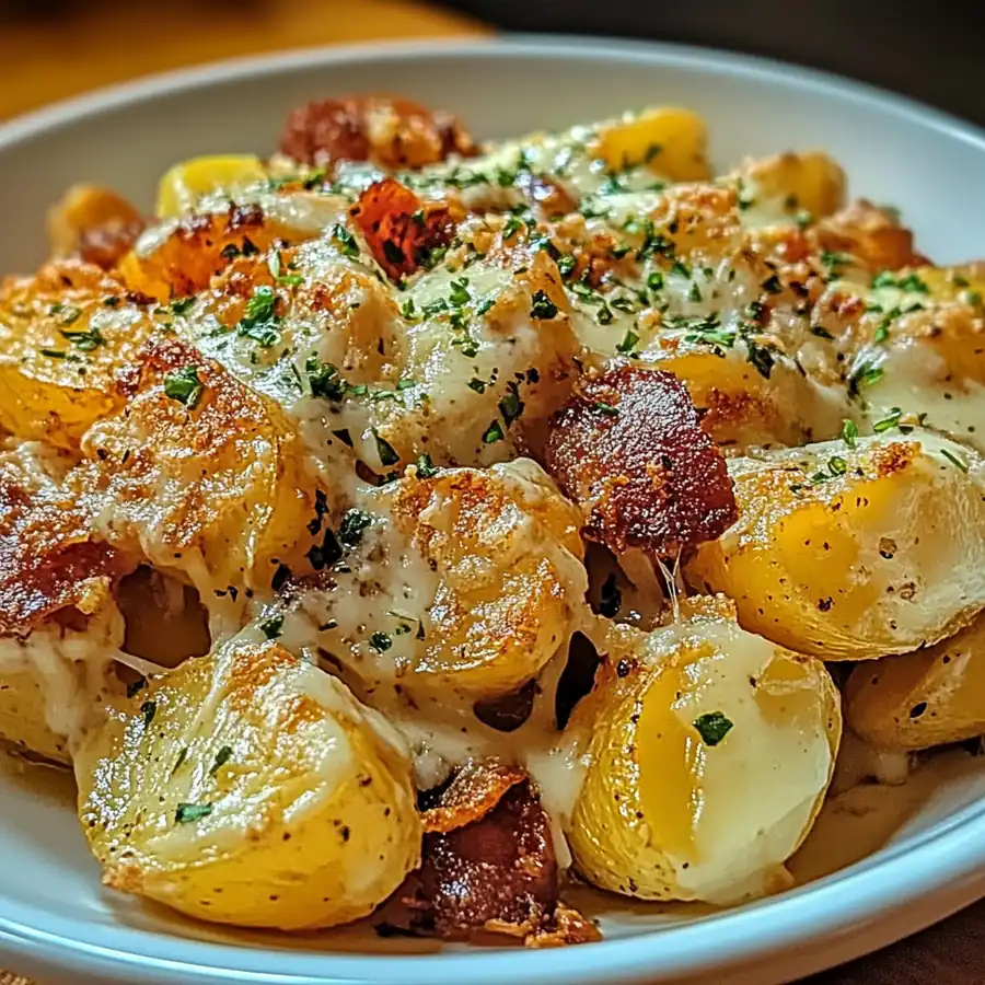 Make This Amazing Garlic Parmesan Chicken Potatoes - A Crispy, Flavor-Packed