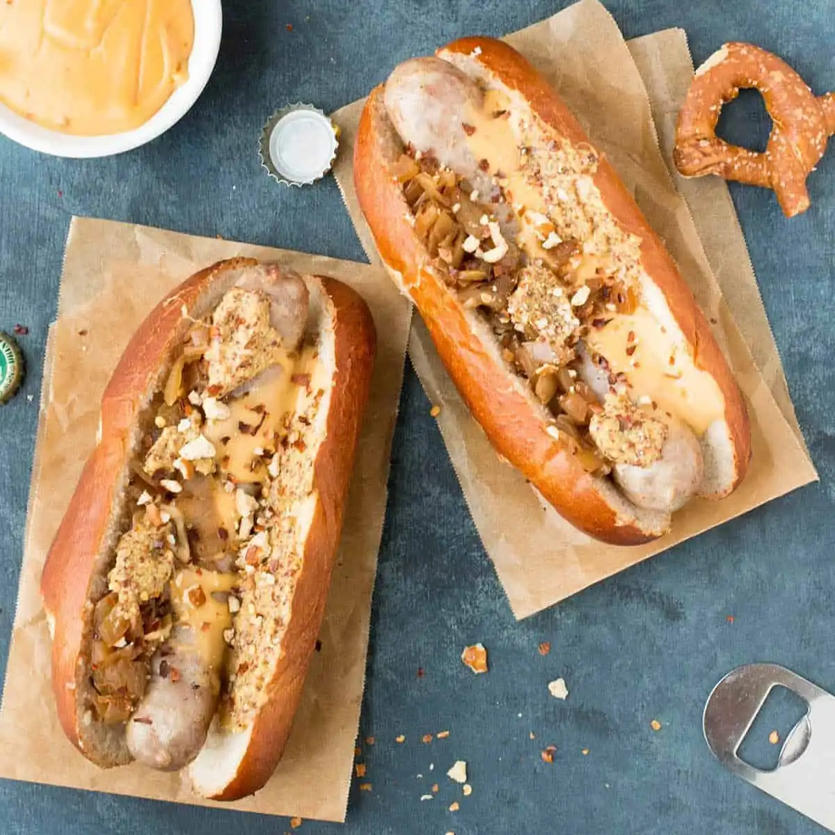 The Ultimate Grilled Beer Brats & Gooey Beer Cheese Dip