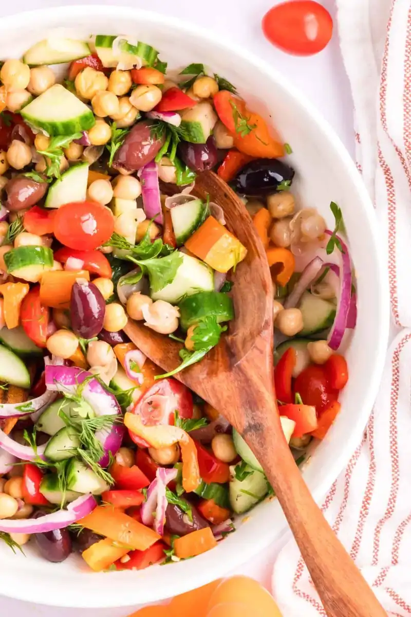 Mediterranean Chickpea Salad — Fresh & Tangy Delight