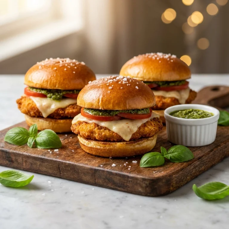 Healthy Air Fryer Chicken Pesto Sliders: Perfectly Crispy and Easy | Quick Dinner Ideas