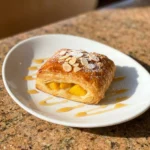 Elegant Peach Puff Pastries with Honey Rose Glaze