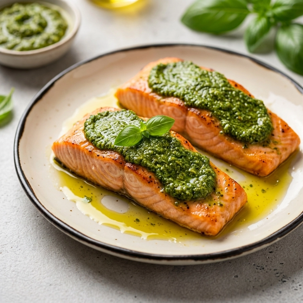 Pesto Butter Salmon — Restaurant Quality Dinner in Minutes