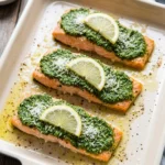 Broccoli Pesto Baked Salmon — Healthy Dinner in 20 Minutes