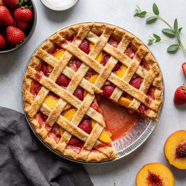 The Ultimate Strawberry Peach Pie: Golden Crust, Jammy Fruit