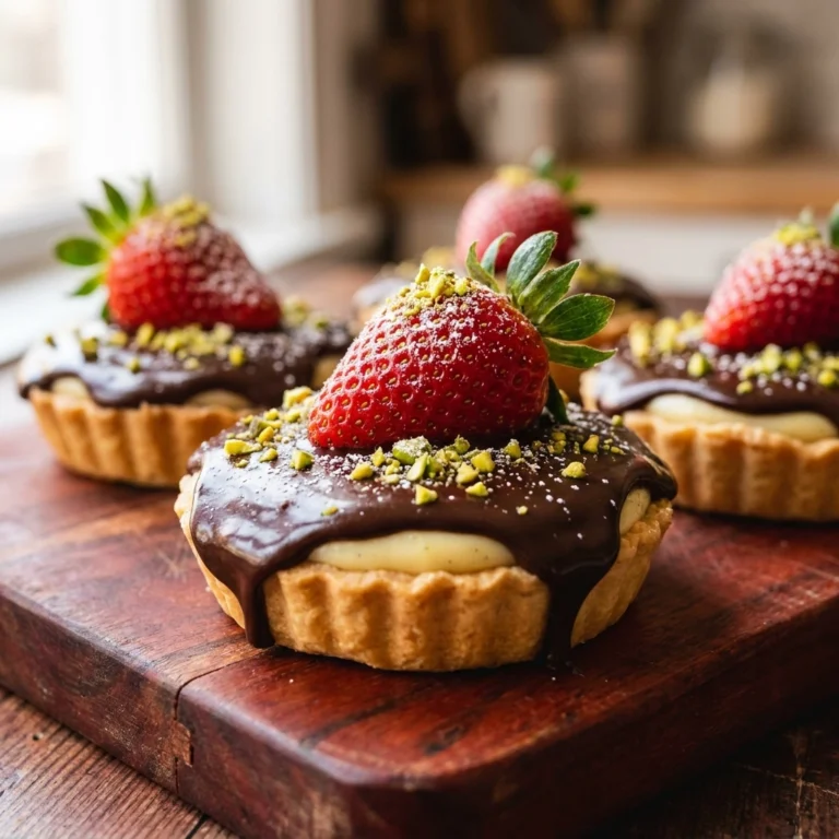 Decadent Chocolate-Covered Strawberry Ice Cream Tarts: Easy Homemade Recipe for Summer Delight | Strawberry Dessert Ideas
