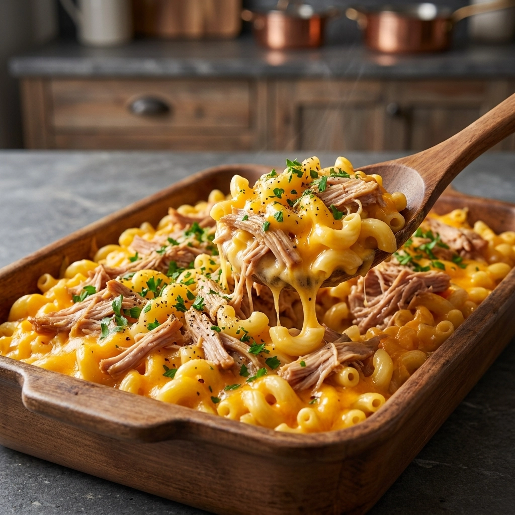 Pulled Pork Mac and Cheese Casserole: The Ultimate Comfort Food Dinner | Easy BBQ Pork Pasta