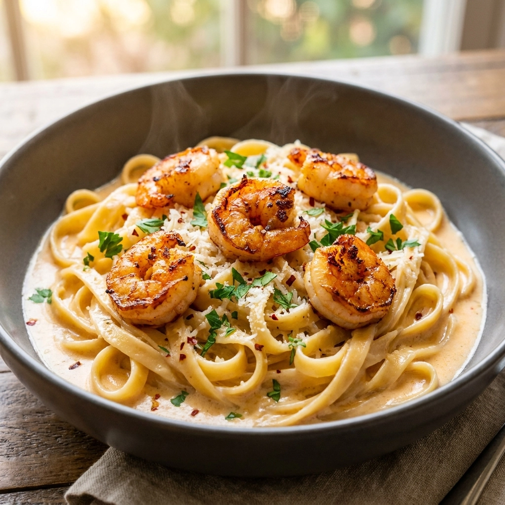 Creamy Shrimp Fettuccine Alfredo: A Beginner-Friendly Masterclass | Easy Pasta Dinner