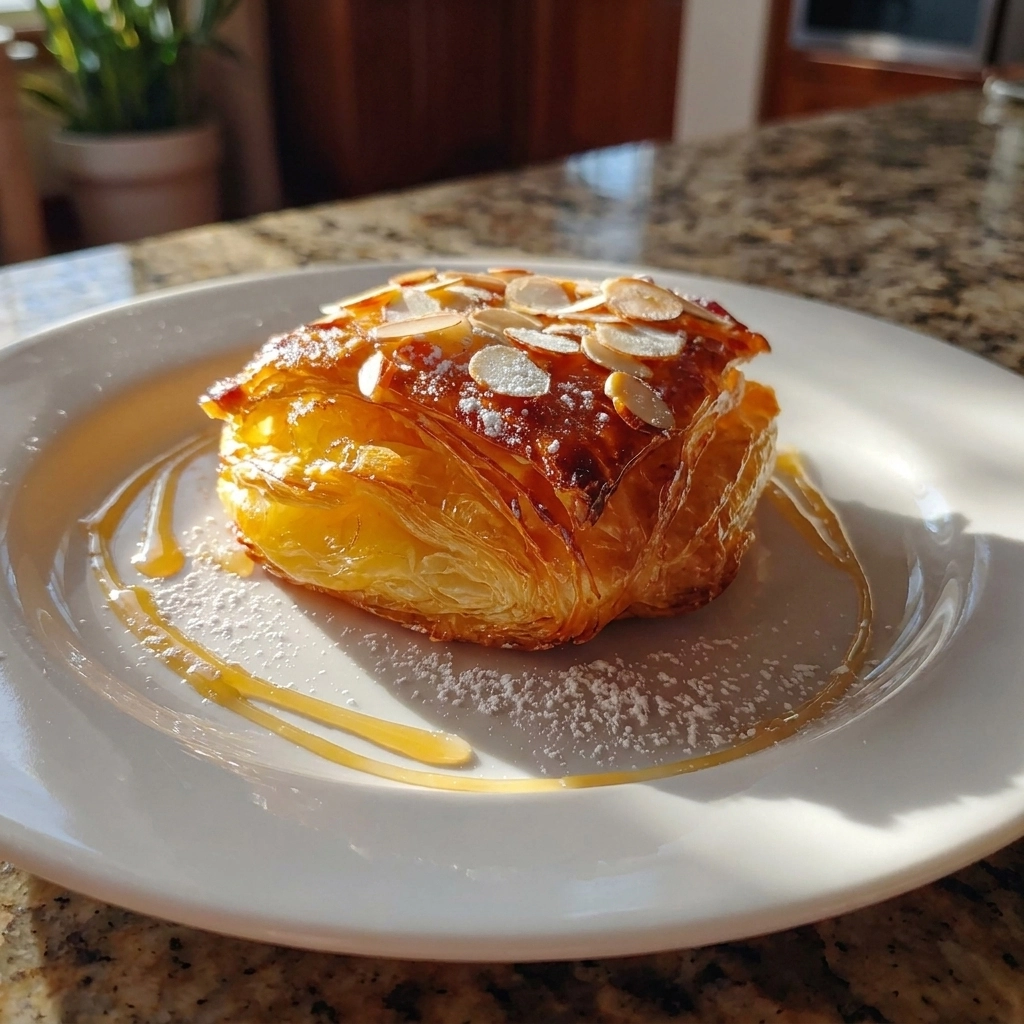 Elegant Peach Puff Pastries with Honey Rose Glaze
