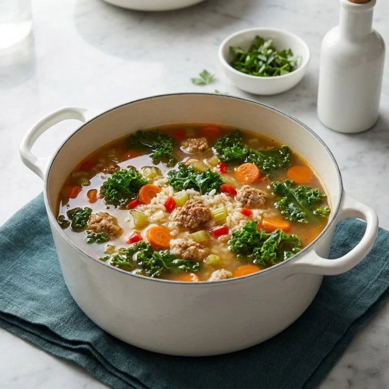 Hearty Ground Turkey and Rice Soup with Kale: A Nutritious Kitchen Adventure | Healthy Turkey Soup