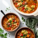 Hearty Slow Cooker Cabbage Roll Soup | Easy Comfort Food Dinner Idea
