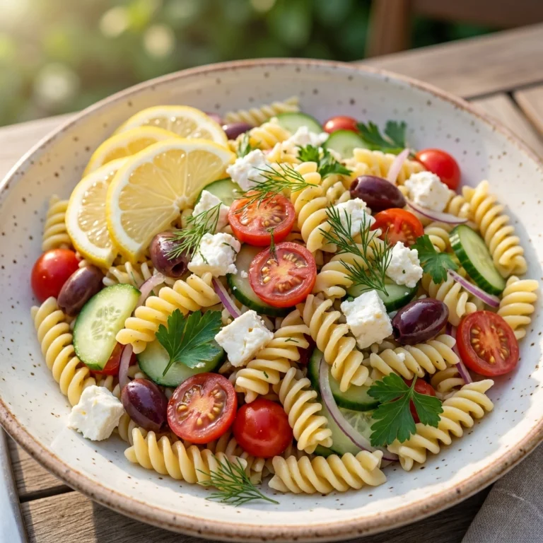 Fresh Greek Pasta Salad Recipe Easy and Perfect for Summer | Healthy Pasta Salad