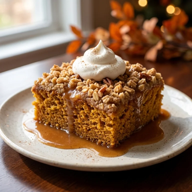 Cozy Pumpkin Oatmeal Dump Cake: A Warm Autumn Treat | Easy Pumpkin Dessert