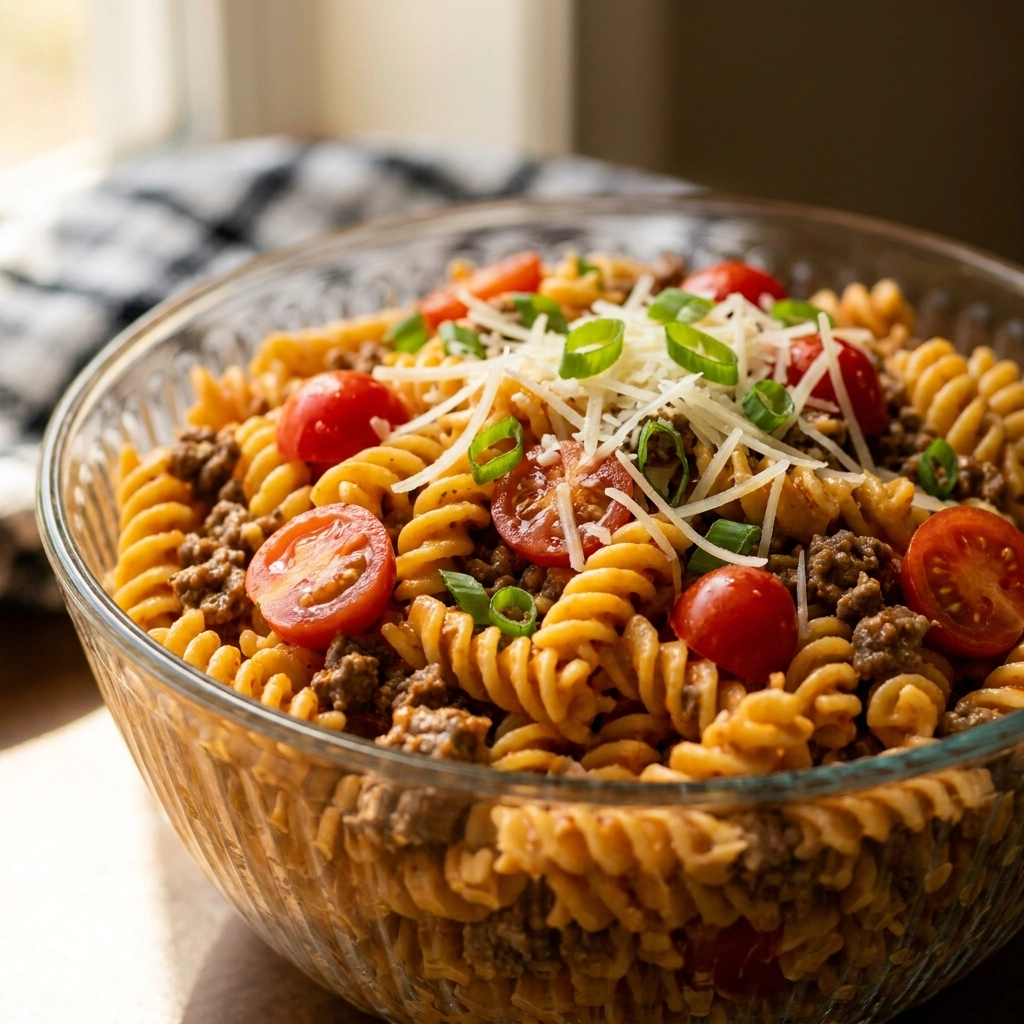 Easy Zesty Taco Pasta Salad Recipe with Catalina Dressing for Perfect Summer Meals | Taco Pasta Salad