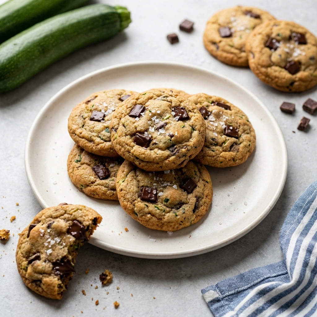 Decadent Zucchini Chocolate Chip Cookies | Healthy Garden Vegetable Dessert