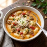 The Ultimate Creamy Parmesan Italian Sausage Soup | Easy Comfort Food Dinner