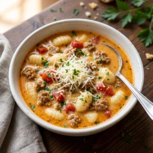 The Ultimate Creamy Parmesan Italian Sausage Soup | Easy Comfort Food Dinner