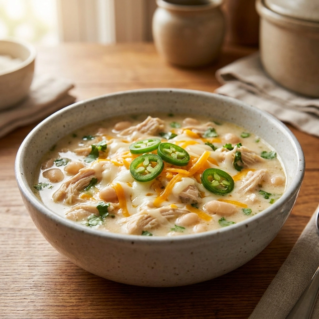 Creamy White Chicken Chili Slow Cooker Recipe: The Ultimate Comfort Food | Easy Crockpot Dinner