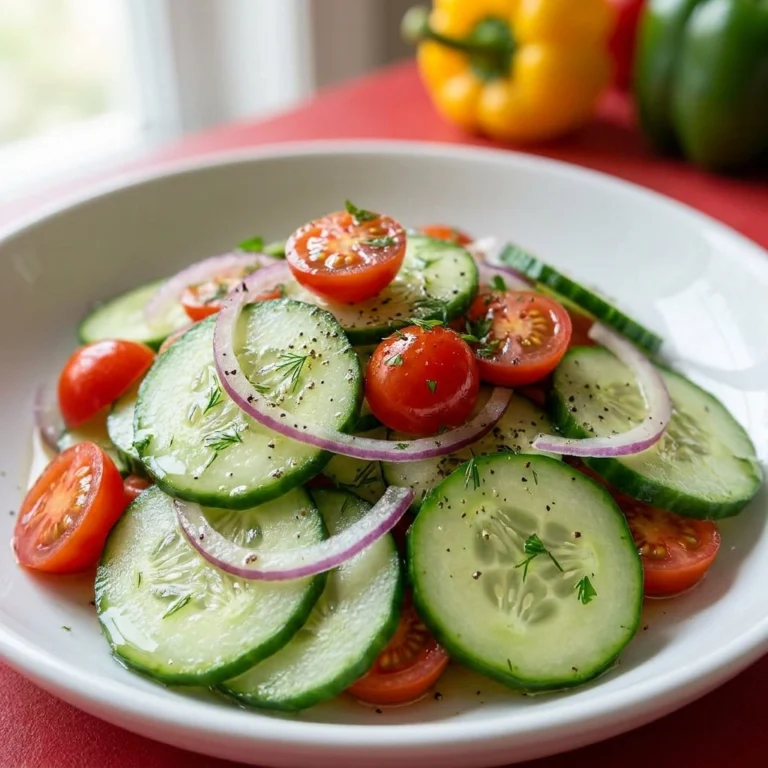 Fresh Cucumber Tomato Salad with Zesty Lemon Poppy Seed Dressing | Healthy Summer Side Dish