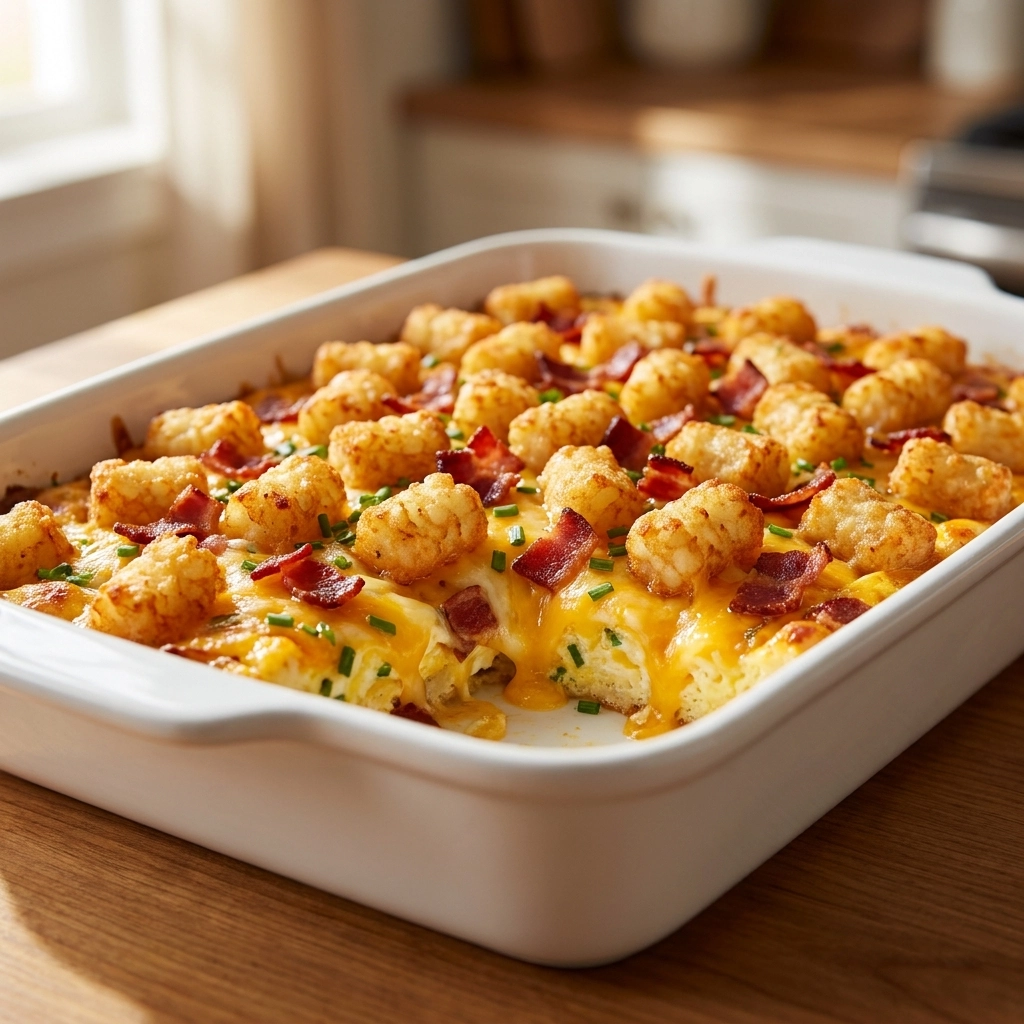 Hearty Bacon, Egg & Tater Tot Casserole: Easy Comfort Bake | Best Breakfast Casserole