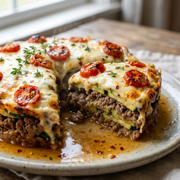 Easy Cheesy Crockpot Zucchini Beef Casserole Recipe for Perfect Comfort Food | Slow Cooker Meal
