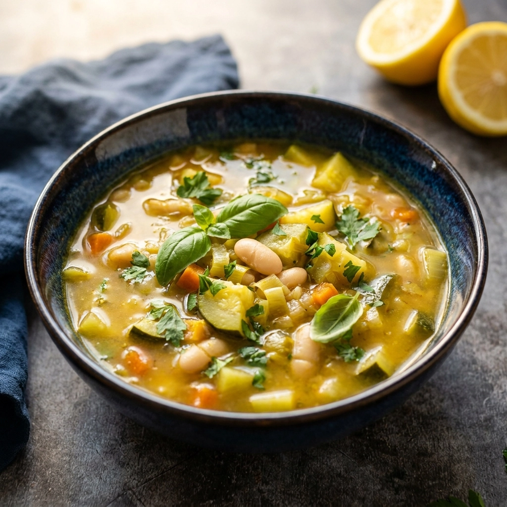 Chunky Zucchini Soup with White Beans: A Cozy Vegan Delight | Healthy Vegan Soup