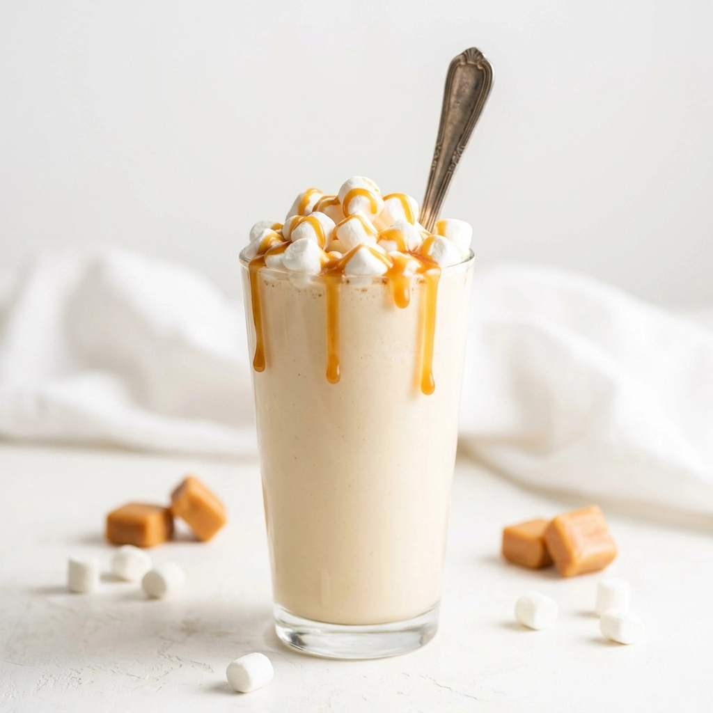 Indulgently Gooey Caramel Marshmallow Milkshakes | Easy Dessert Drink Recipe