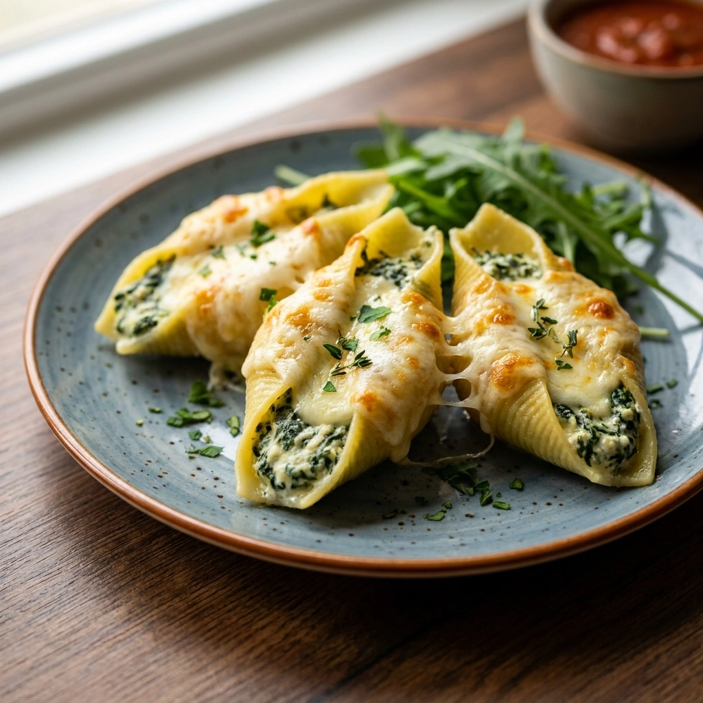Irresistible Spinach and Mushroom Stuffed Shells Recipe | Easy Vegetarian Pasta Bake