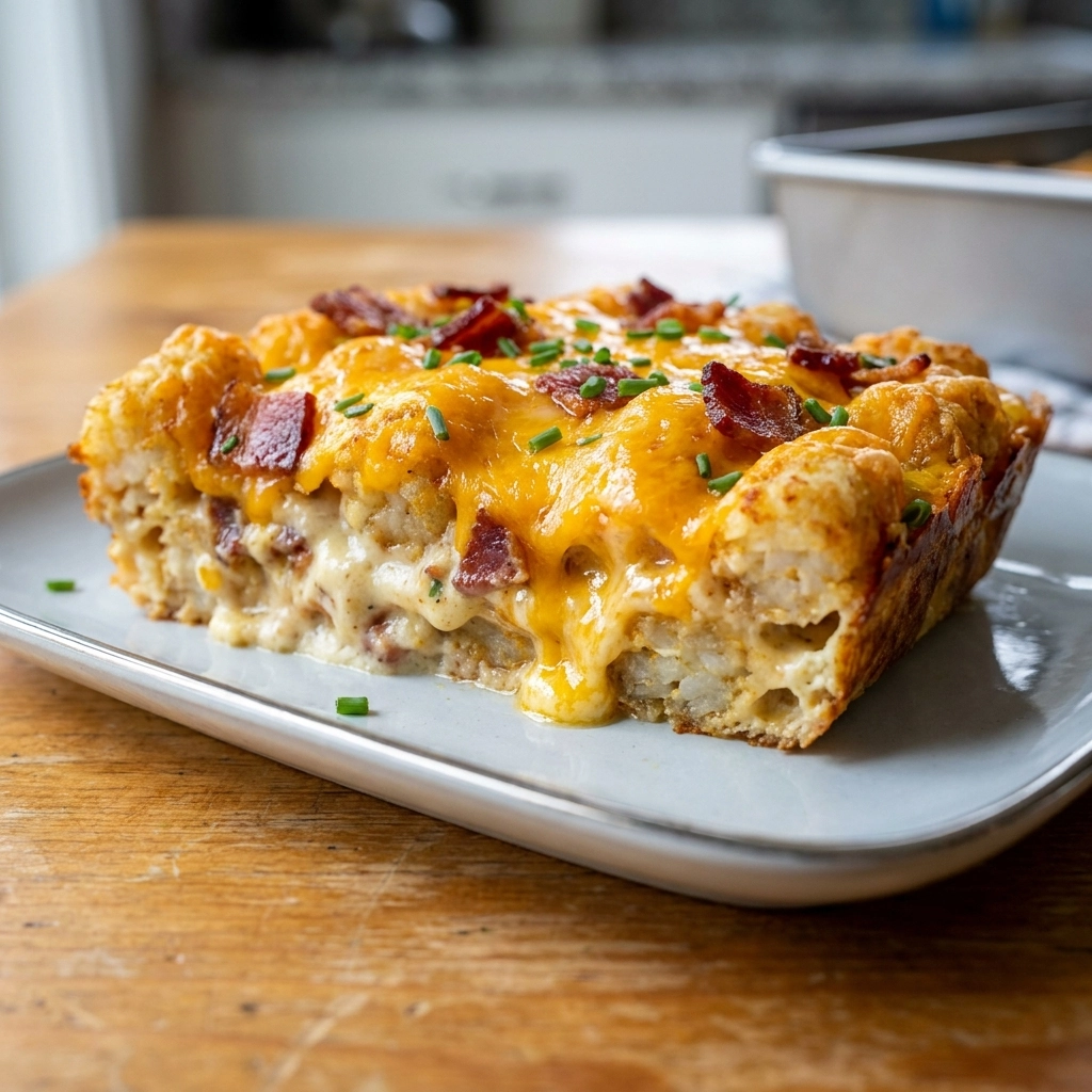 Hearty Bacon, Egg & Tater Tot Casserole: Easy Comfort Bake | Best Breakfast Casserole