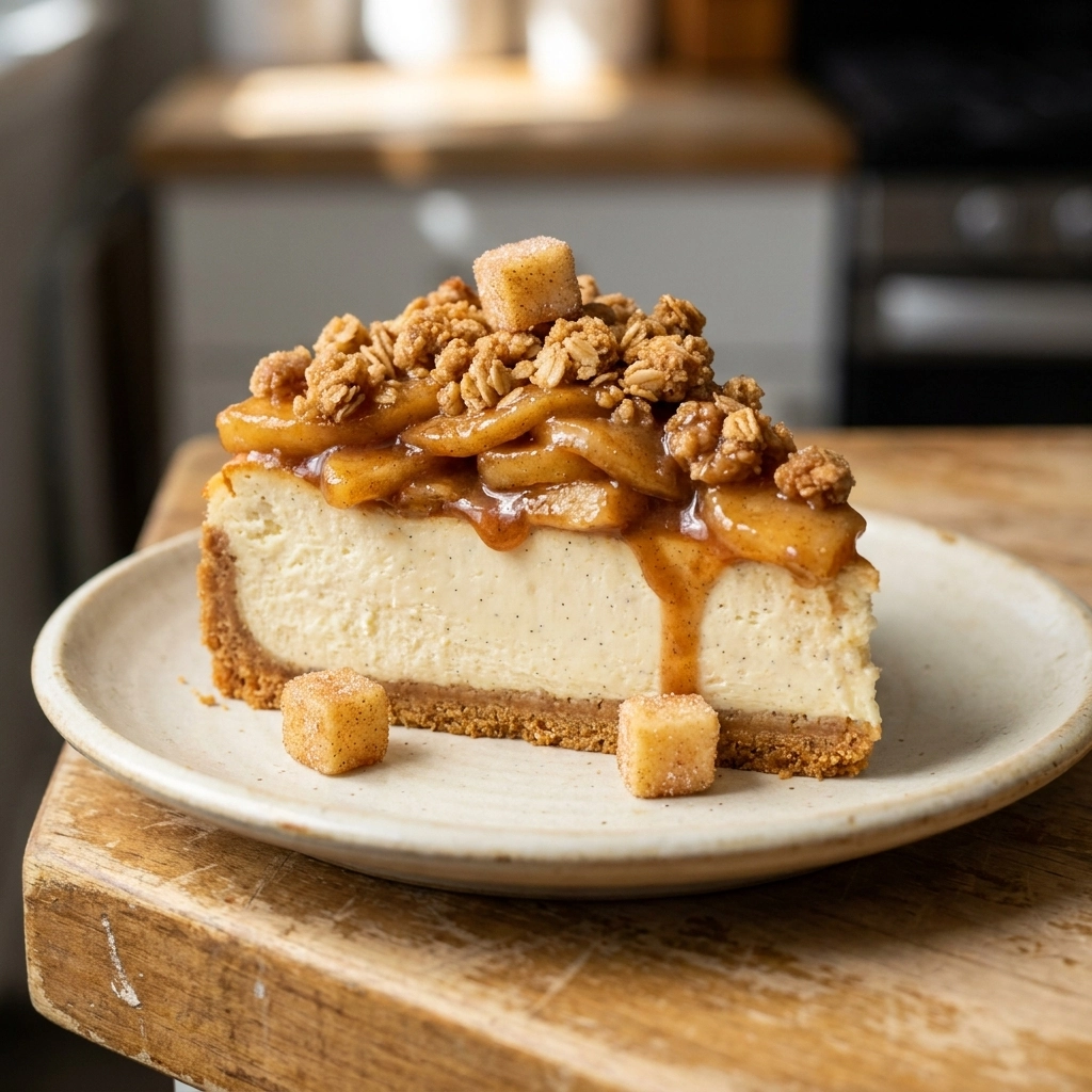 Heavenly Apple Crisp Cheesecake – A Sweet Fall Delight! | Easy Fall Dessert Recipe