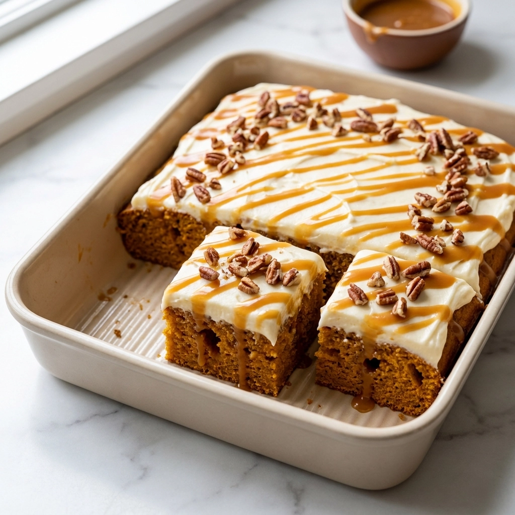 The Ultimate Pumpkin Caramel Poke Cake: A Fall Dessert Adventure | Pumpkin Cake Recipe