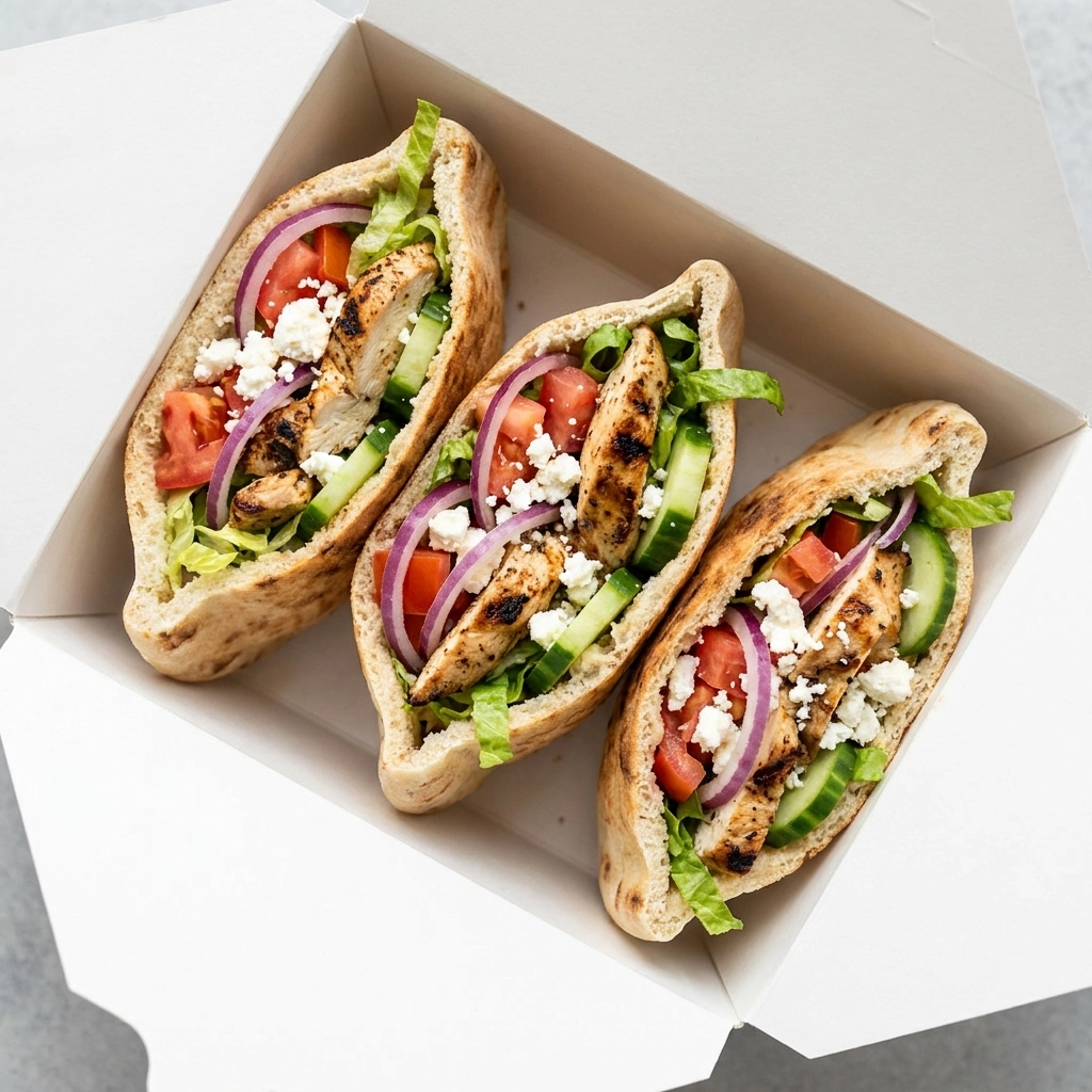 Chicken Pitas with Greek Yogurt Cucumber Sauce Recipe | Easy Greek Dinner Ideas